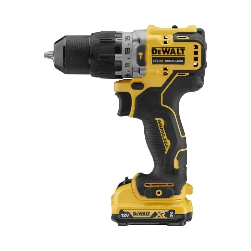 DeWALT XR Keyless 250W 12V Cordless Combi Drill, Brushless Motor, 10 mm Chuck, 57.5 Nm Torque, Type G, DCD706D2-GB