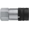 CEJN Steel Hydraulic Quick Connect Coupling Female, G 1 Inch, 400 Bar, Screw Lock, Zinc Plated, C107651213