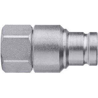 CEJN Steel Hydraulic Quick Connect Coupling Male G 1/2 in 400 bar, Series 365, Screw Lock, Zinc Plated, C103656205