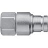 CEJN Steel Hydraulic Quick Connect Coupling Male G 1/2 in 400 bar, Series 365, Screw Lock, Zinc Plated, C103656205
