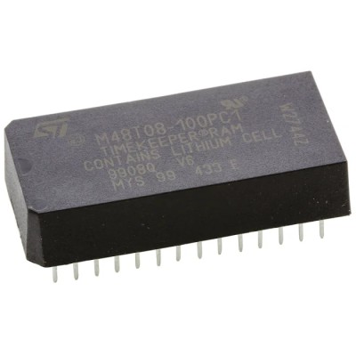 STMicroelectronics 64 kB NVRAM 100 ns 28-Pin PCDIP Parallel Interface Through Hole M48T08-100PC1