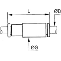 Legris Non Return Valve 10 Bar, Tube 4 mm Inlet Female/Male/Female Outlet, Polymer/Metal Body 7996 04 00