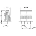 Phoenix Contact MKDS 3/3-5.08 Series Straight PCB Terminal Block, 3 Contacts, 5.08 mm Pitch, 24A, 630V 1711738