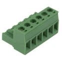 Phoenix Contact MSTB 2.5/6-5.08 Series Pluggable Terminal Block, 6 Contacts, 5.08 mm Pitch, 630V, Nylon, 1 Row, Green 1757051