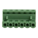 Phoenix Contact MSTB 2.5/6-5.08 Series Pluggable Terminal Block, 6 Contacts, 5.08 mm Pitch, 630V, Nylon, 1 Row, Green 1757051