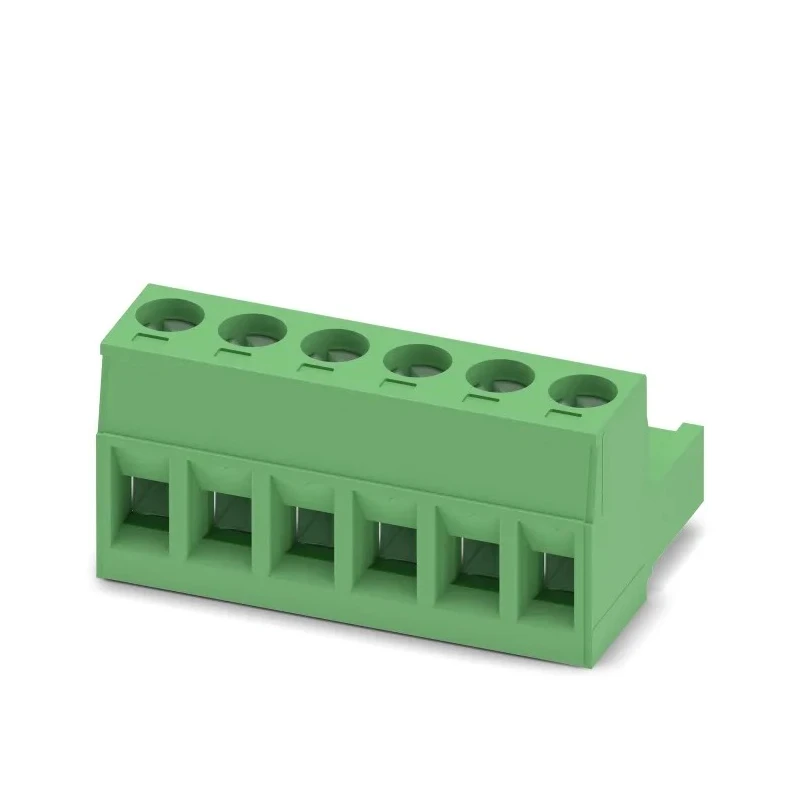 Phoenix Contact MSTB 2.5/6-5.08 Series Pluggable Terminal Block, 6 Contacts, 5.08 mm Pitch, 630V, Nylon, 1 Row, Green 1757051
