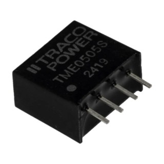 TRACOPOWER DC/DC Converter 5V DC Input, 5V DC Output, 200 mA, 1 W, PCB Mount, -40°C to +85°C, 6-Pin TME 0505S