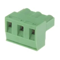 Phoenix Contact CLASSIC COMBICON GMSTB Series Pluggable Terminal Block, 7.62mm Pitch, 3-Contact, 1 Row, Green, Screw 1767012