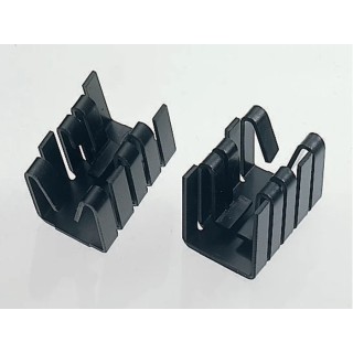 Fischer Elektronik TO-220 Heatsink Aluminium, Black Anodised, Push-On, 21°C/W, 12.7x19.05x10mm FK237SA220H