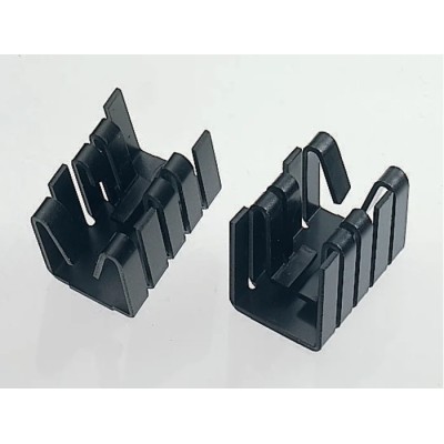Fischer Elektronik TO-220 Heatsink Aluminium, Black Anodised, Push-On, 21°C/W, 12.7x19.05x10mm FK237SA220H