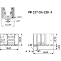 Fischer Elektronik TO-220 Heatsink Aluminium, Black Anodised, Push-On, 21°C/W, 12.7x19.05x10mm FK237SA220H