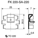Fischer Elektronik TO-220 Heatsink Aluminium, Black Anodised, Push-On, 21°C/W, 12.7x19.05x10mm FK237SA220H