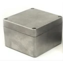 RS PRO RJ Series Aluminium Enclosure IP66, IK09, 90 mm x 140 mm x 140 mm Silver Lid 