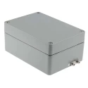 RS PRO RJ Series Aluminium Enclosure Black RAL 7001/RAL 9004 IP66 IK09 200x140x90mm 190-1875