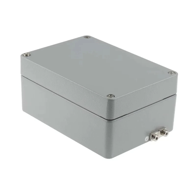 RS PRO RJ Series Aluminium Enclosure Black RAL 7001/RAL 9004 IP66 IK09 200x140x90mm 190-1875