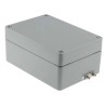 RS PRO RJ Series Aluminium Enclosure Black RAL 7001/RAL 9004 IP66 IK09 200x140x90mm 190-1875