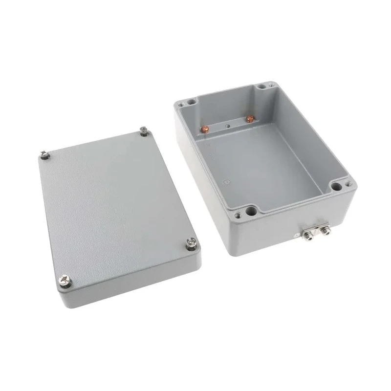 RS PRO RJ Series Aluminium Enclosure Black RAL 7001/RAL 9004 IP66 IK09 200x140x90mm 190-1875