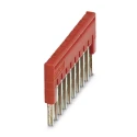 Phoenix Contact Plug-In Bridge, 10 Ways, 3.5 mm Pitch, Red, ABS, 12A Current, FBS 10-3.5 3213056