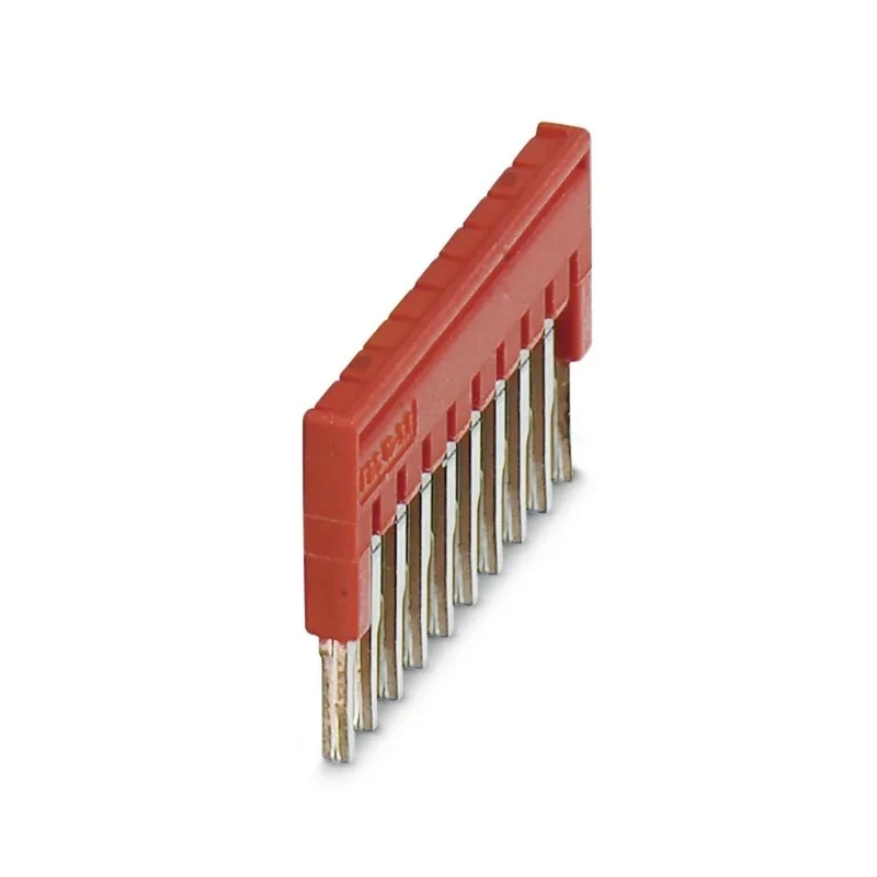 Phoenix Contact Plug-In Bridge, 10 Ways, 3.5 mm Pitch, Red, ABS, 12A Current, FBS 10-3.5 3213056