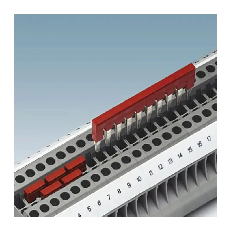 Phoenix Contact Plug-In Bridge, 10 Ways, 3.5 mm Pitch, Red, ABS, 12A Current, FBS 10-3.5 3213056