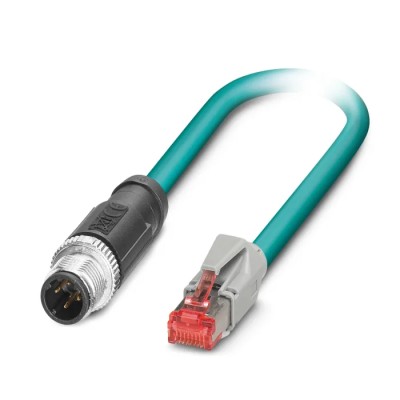 Phoenix Contact SAC Cat5 Ethernet Cable, 2 Core, Shielded, Blue, 2m, Cross Linked Polyethylene Polypropylene Jacket 