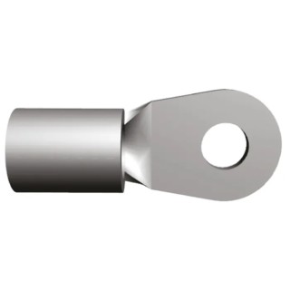 TE Connectivity Solistrand Uninsulated Ring Terminal M4 Stud Size, 8 AWG, Copper, Tin Plated, 324061