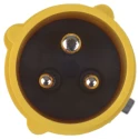 Legrand HYPRA IP44 Yellow Cable Mount 2P+PE Industrial Power Connector, Male, 16A, 110V, Straight, 