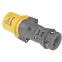 Legrand HYPRA IP44 Yellow Cable Mount 2P+PE Industrial Power Connector, Male, 16A, 110V, Straight, 