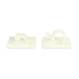 HellermannTyton Natural Polyamide 66 Cable Clip, 3 mm Max. Bundle Diameter, Self-Adhesive, 13x13x5 mm 151-13018 RA3-PA66-NA