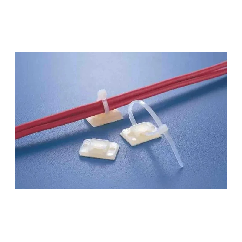 HellermannTyton Natural Self-Adhesive Cable Tie Mount Polyamide 66 4mm Tie Width, 20x14mm, -40°C to 151-11319 TY3G1S-PA66-NA