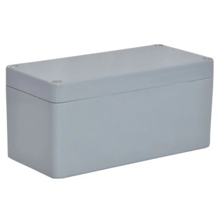 RS PRO GRJ Series Fibreglass Reinforced Polyester Electrical Enclosure, Grey Lid, , 110x75x75mm, Neoprene Gasket, Grey IP66