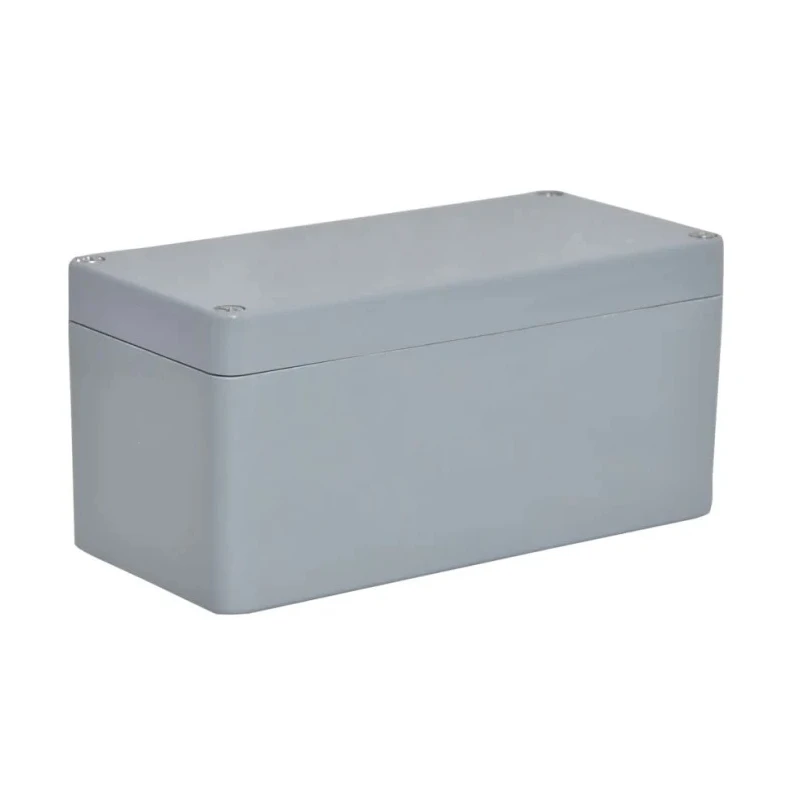 RS PRO GRJ Series Fibreglass Reinforced Polyester Electrical Enclosure, Grey Lid, , 110x75x75mm, Neoprene Gasket, Grey IP66