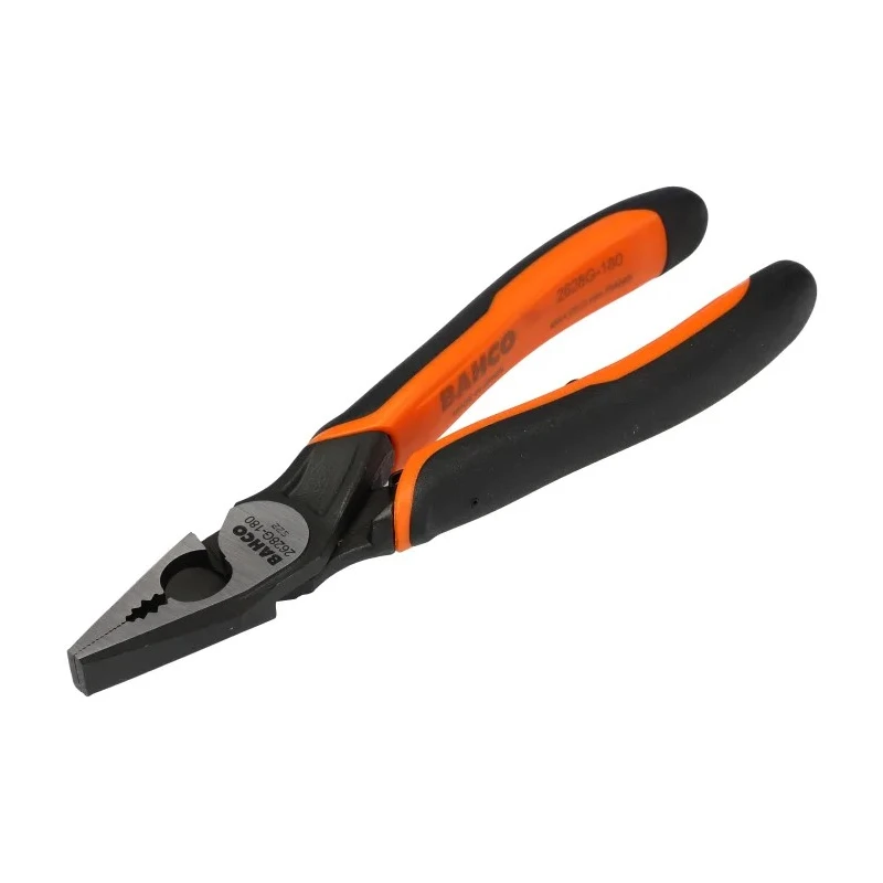 Bahco Combination Plier 1 Piece, 180mm Overall Length, Steel, 36mm Jaw, 2.5mm Cutting Capacity, 2628 G-180