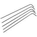 RS PRO L-Shape Metric Hex Key, Ball End, 1.5 mm, Chrome Vanadium Steel, 90 mm Long Arm, Black Finish 735-059