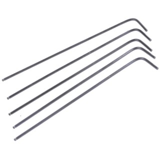 RS PRO L-Shape Metric Hex Key, Ball End, 1.5 mm, Chrome Vanadium Steel, 90 mm Long Arm, Black Finish 735-059