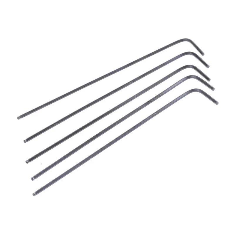 RS PRO L-Shape Metric Hex Key, Ball End, 1.5 mm, Chrome Vanadium Steel, 90 mm Long Arm, Black Finish 735-059