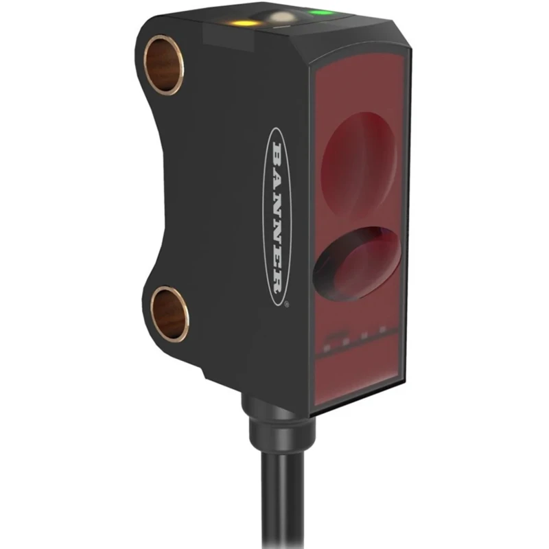 Banner Retroreflective Photoelectric Sensor Rectangular, 100 mm to 1.6 m, PNP, IP67, Red LED VS8EAPLPQ