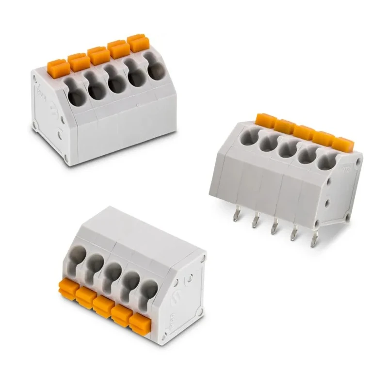 Wurth Elektronik PCB Terminal Block 4-Contact, 7.62 mm Pitch, Through Hole, 1 Row, Grey, 750V AC 4183 Series 691418420004