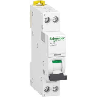 Schneider Electric Acti9 iDT40T Miniature Circuit Breaker 1-Pole 16A Type C 4.5kA DIN Rail A9P22616