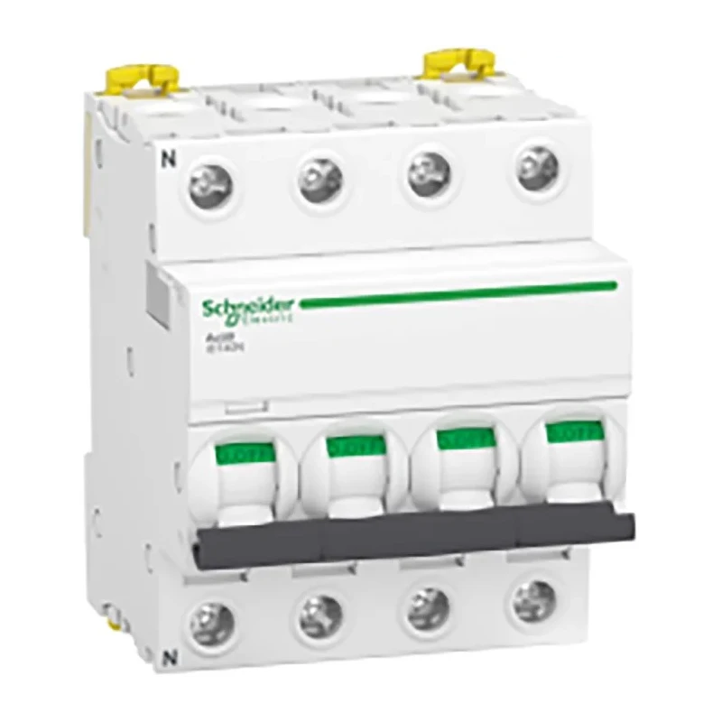Schneider Electric Acti9 iDT40N Miniature Circuit Breaker 4-Pole 63A Type C 10kA DIN Rail IP20 Thermal Magnetic A9P24463