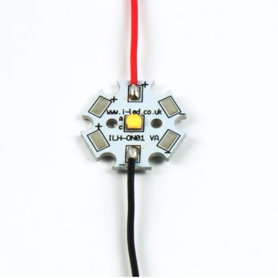Intelligent LED Solutions OSRAM OSCONIQ P3030 LED Array, 1-LED, White, 5000K, 1.3A, 3.2V, 1W ILH-PO01-WW80-SC221-WIR200.