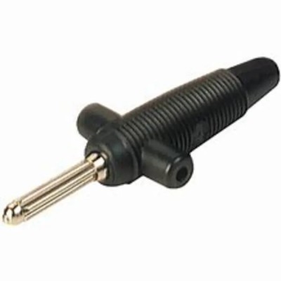 Hirschmann Test & Measurement Black Male Banana Plug, 4 mm Solder Termination, 60V DC, 30A, Nickel Plating 931667100