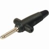 Hirschmann Test & Measurement Black Male Banana Plug, 4 mm Solder Termination, 60V DC, 30A, Nickel Plating 931667100