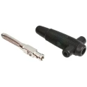 Hirschmann Test & Measurement Black Male Banana Plug, 4 mm Solder Termination, 60V DC, 30A, Nickel Plating 931667100