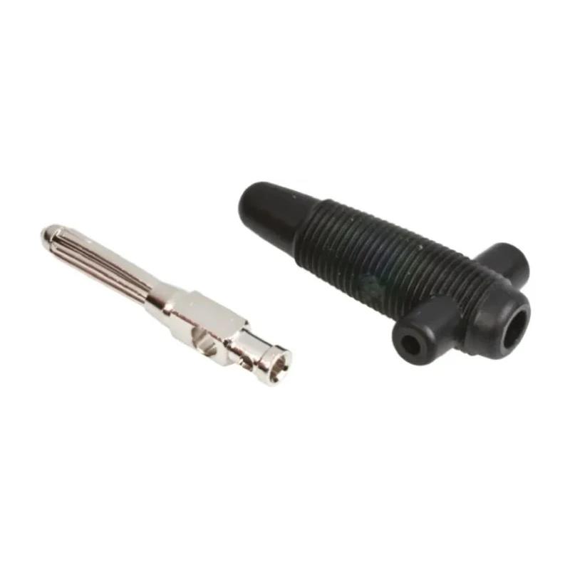 Hirschmann Test & Measurement Black Male Banana Plug, 4 mm Solder Termination, 60V DC, 30A, Nickel Plating 931667100