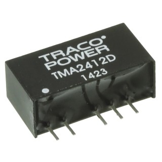 TRACOPOWER TMA-2412D Dual Output DC/DC Converter, 24V DC Input, ±12V Output, 42mA, 1W, SIP-6, PCB Mount, -40°C to TMA 2412D