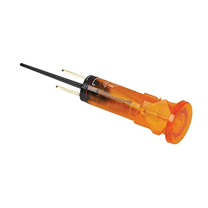 RS PRO Panel Mount Indicator SX33 Series Amber Lens, 10 mm Hole, Tab Termination, 240V AC, 33.3mm Length SX33