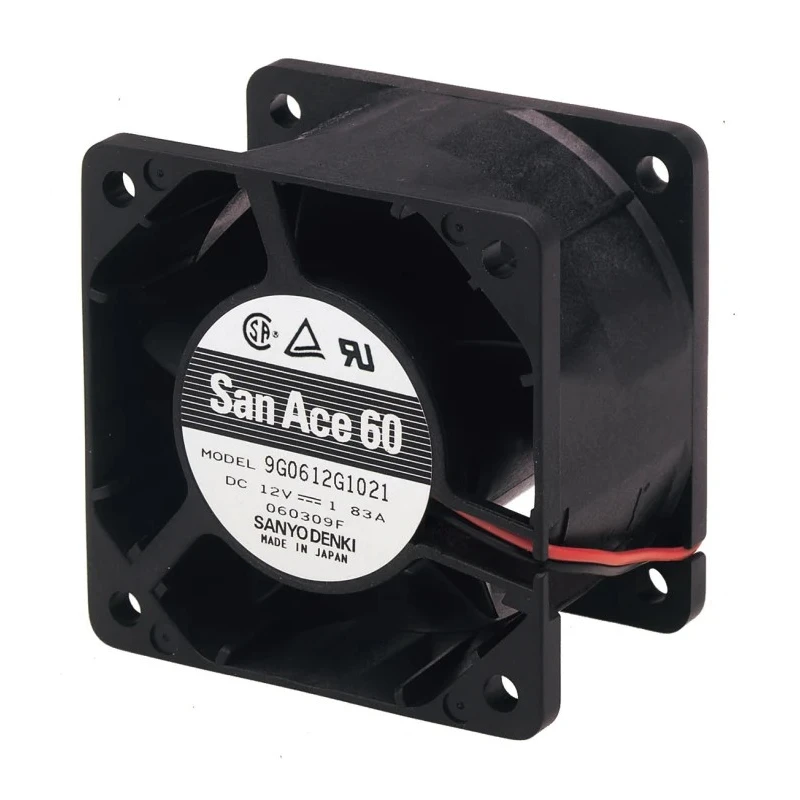 Sanyo Denki 9G Series Axial Fan , 12V DC, 110.4 m³/h, 18.5W, 1.54A, IP68, 60×60×38mm, Ball Bearing