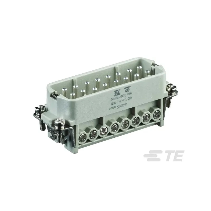 TE Connectivity Heavy Duty Power Connector Insert 10A, Male, 16 Contacts, Panel Mount, HDC HA Series T2010322101-000