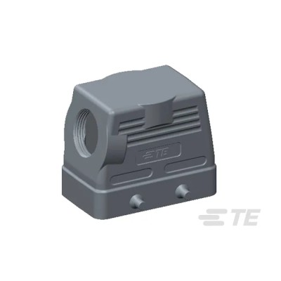 TE Connectivity Heavy Duty Power Connector Hood, Side Cable Entry, Die Cast Aluminium, Locking, IP65, M25 T1210100125-000